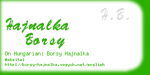 hajnalka borsy business card